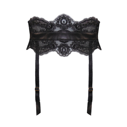 Loveday London Luxury Lingerie Review: Leather & Lace 'Oncilla' Bra Set